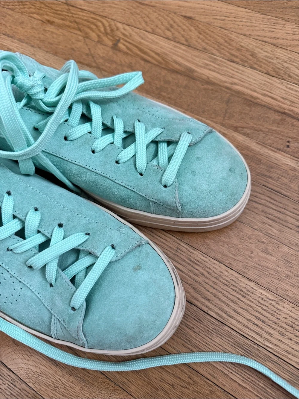 P448 Women’s Mint Suede Lace-Up Sneakers